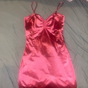 Pink dress tight fit.